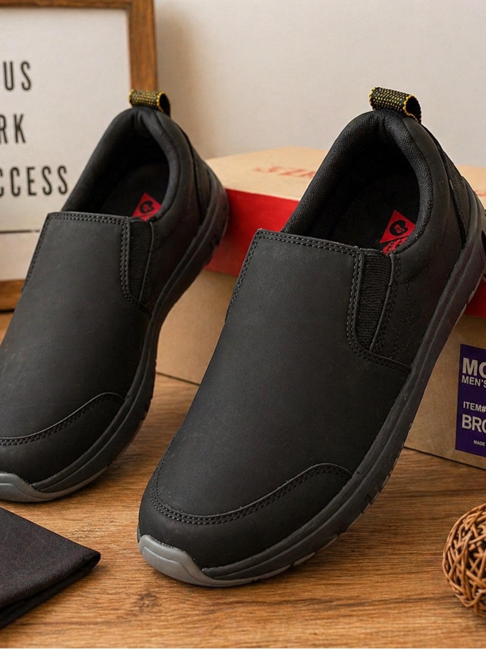 size 10 Men’s  Black Slip-On Casual Shoes by Gerry